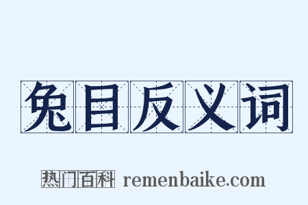 兔目反义词是什么意思的图片